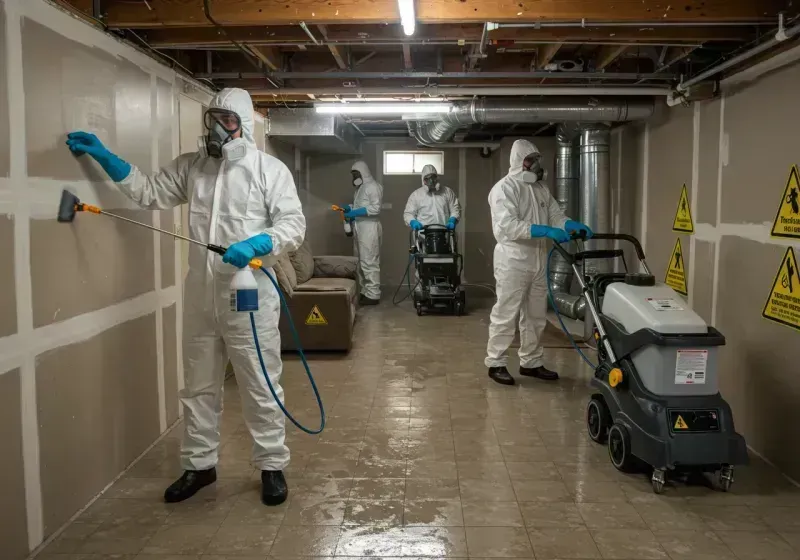 Basement Moisture Removal and Structural Drying process in Eldridge, CA